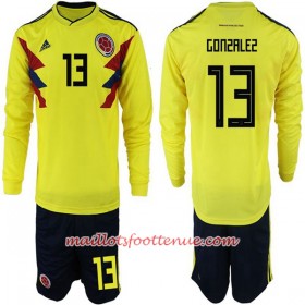 Maillot/Tenue Colombie Gonzalez 13 Enfant Domicile Coupe du monde 2018 Manche Longue